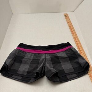 lululemon athletica Black and Pink Athletic Shorts